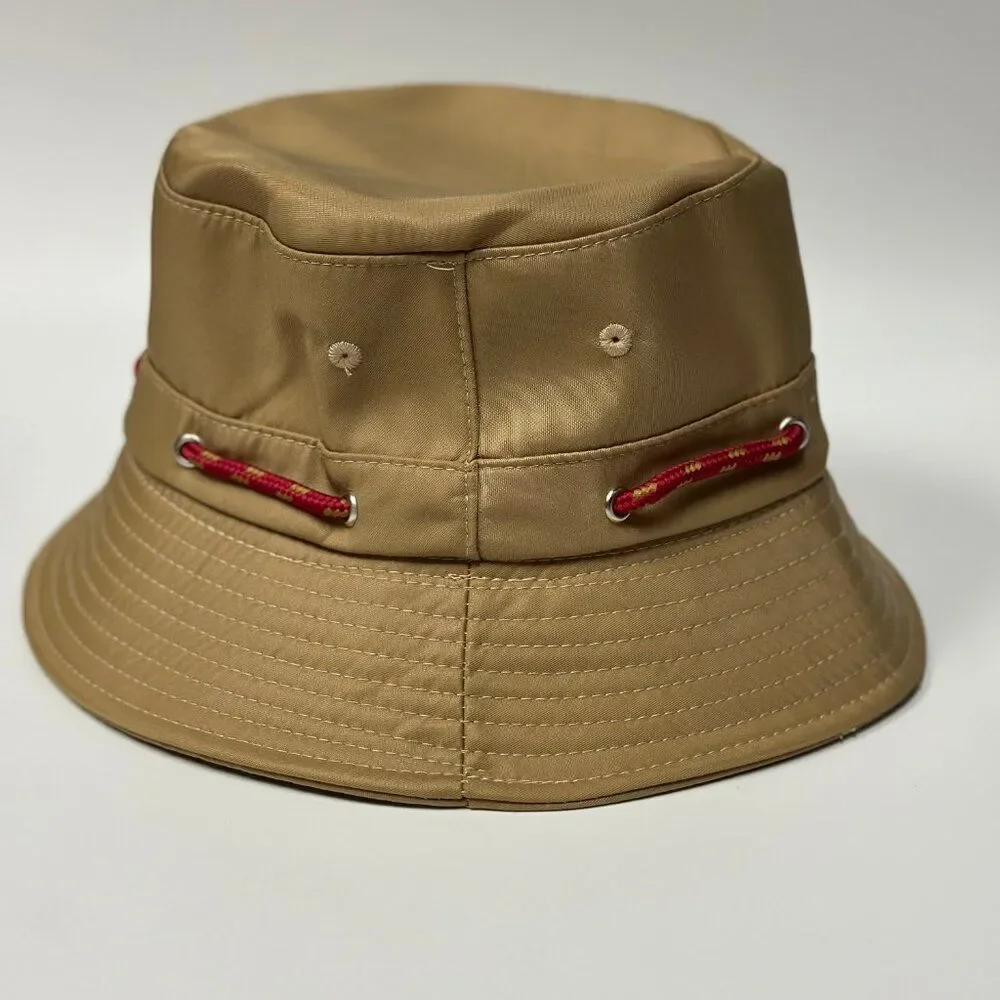 By Anthropologie Nylon Sport Bucket Hat Tan OSFA
